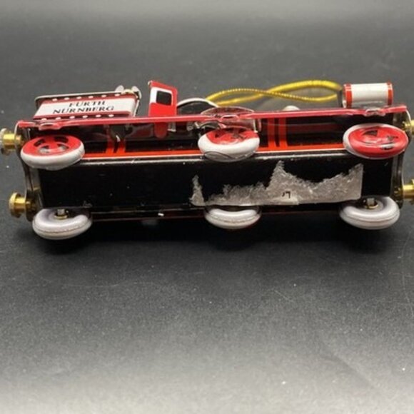 Vintage German Tin Train Ornament Furth Nurnberg Painted Metal Locomotive - Picture 6 of 7